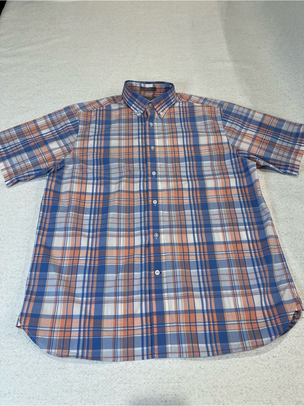 Daniel Cremieux Signature Men's L Plaid Cotton Short Sleeve Shirt.SKU#0758